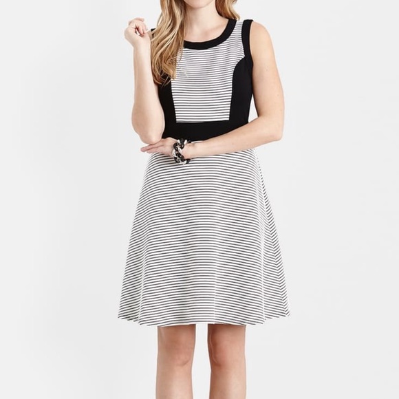 Karen Kane Dresses & Skirts - Karen Kane Contrast Side Stripe Fit & Flare Dress